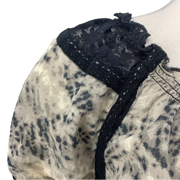 Jessica Simpson Small Blouse San Pablo Tassel Boho Black Lace Party - Picture 5 of 6